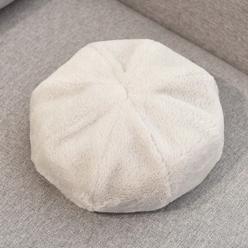 Autumn Winter Beret Women's Hat Korean Style Plush Warm Retro British Women Plush Painter's Hat: 06