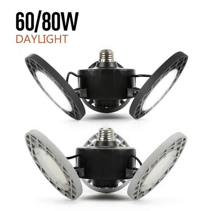 Super Bright 60/80W E26 LED High Bay Light Garage Lamp AC 85-265V Industrial Lighting 6000k/8000K For Warehouses Wine Cellar