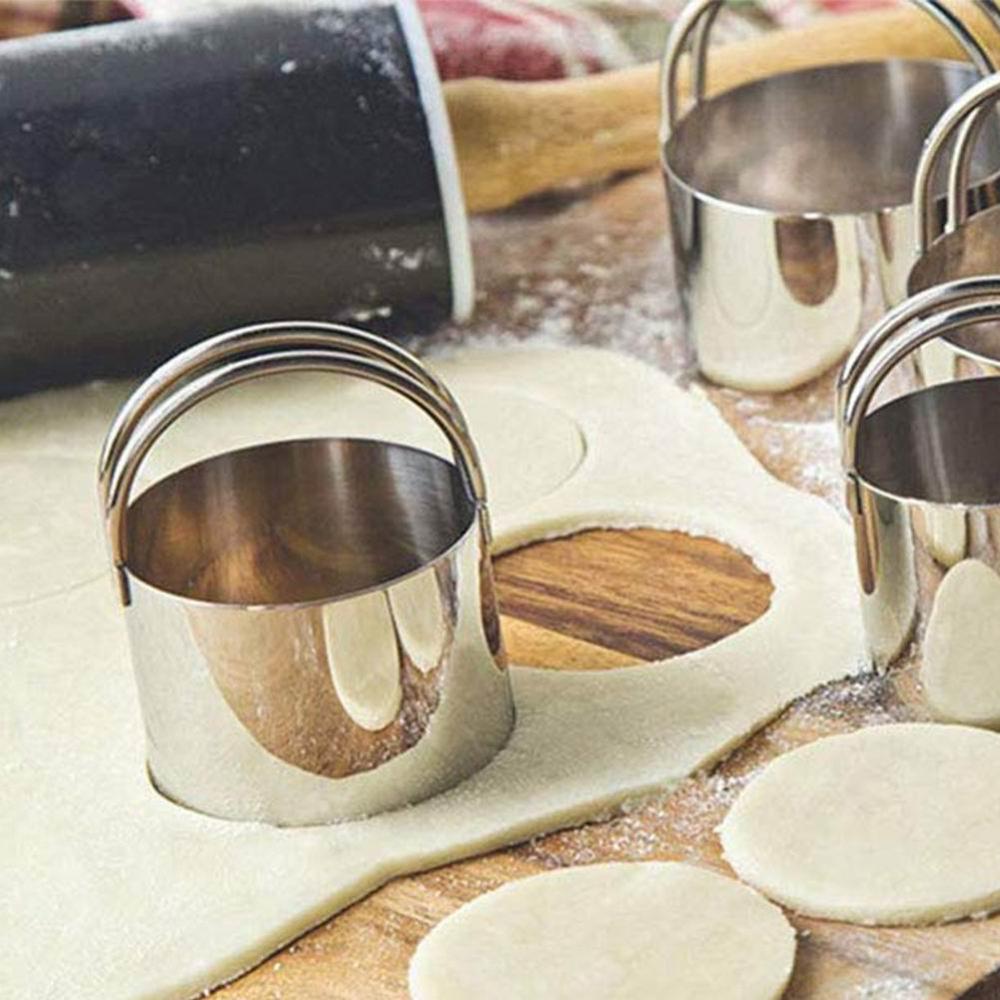 8 Pcs Baking Tools Stainless Steel Pastry Cutter Set With Pastry Cutter Dough Blender Biscuit Cutter Anti Slip Chef Cutter