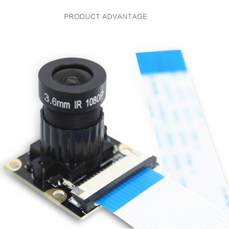 Camera Module 1080P 5 Million Pixels 1.8 Aperture 75° Wide Angle OV5647 Chip for Raspberry Pi 2/4/3B+