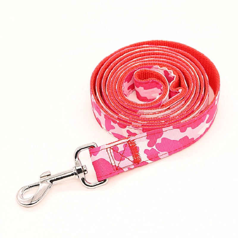 Camouflage hondenriem nylon duurzame hondenriem breedte 2.5cm hondenriem huisdier trekkoord hondenriemen voor kleine, middelgrote en grote honden