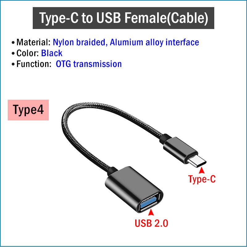 Câble OTG Type C Pour Huawei P30, P30 Pro, P20 - Marque Novago - Transfert De Données Et Connexion USB