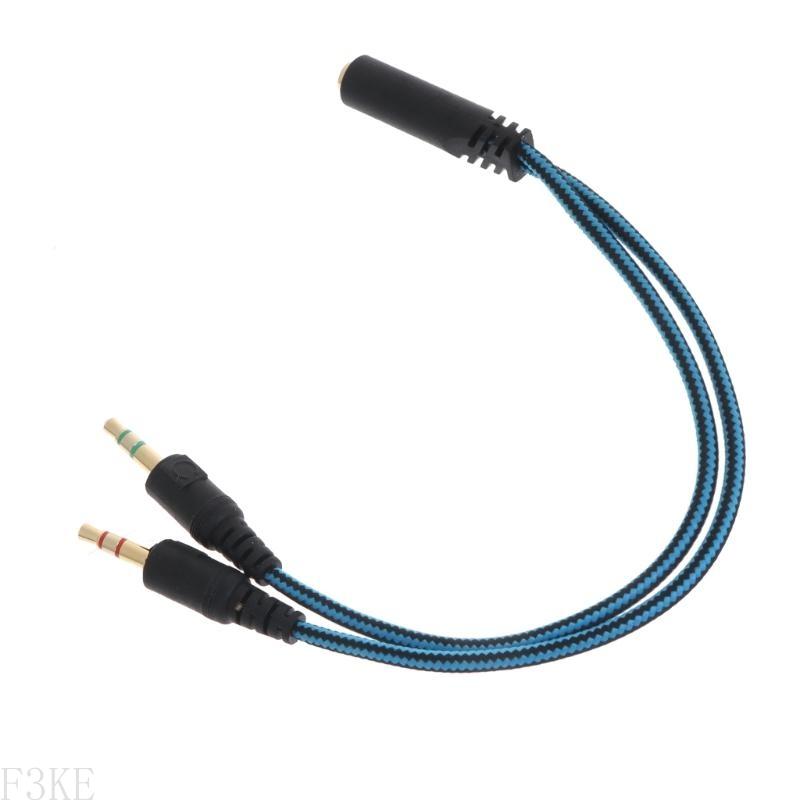 Ap28 hörlursdelare för dator, 3.5mm hona , 3.5mm  to 2 , flätad kabel, 3.5mm hörlursadapter-omvandlare