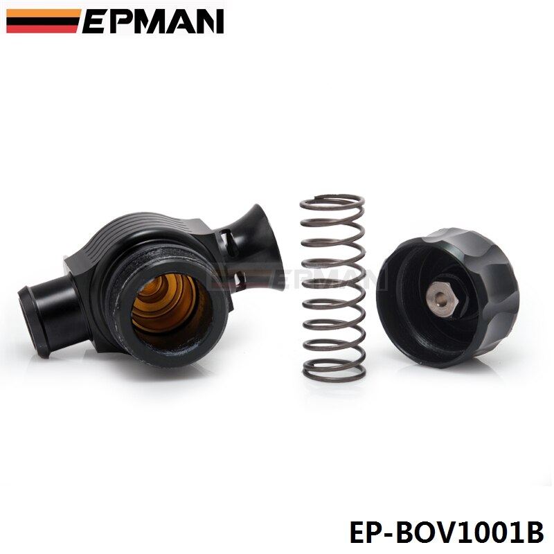 25mm universal dual port blow off ventil (sort) omskifterventil dumpventil ep-bov 1001b