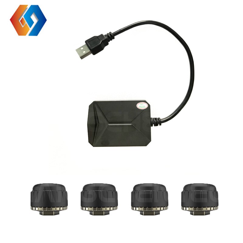 Android TPMS Car USB Tire Pressure Internal or External Sensitive Sensors with Wireless Transmission Alarm System