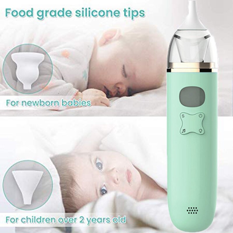 Baby Nasal Inhaler Battery Operated Nasal Vacuum Cleaner Strong Inhalation, LCD Sn, Music, Safety and Hygiene, Suitable for: Default Title