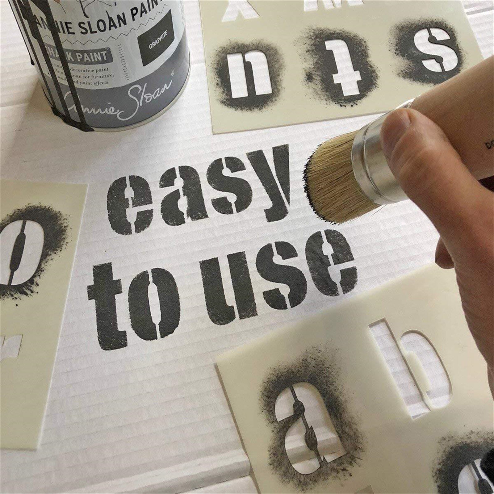 Alphabet Letter Stencils 36 Pcs Reusable Plastic Letter Number Templates Art Craft Stencils For Wood Wall Chalkboard Tool