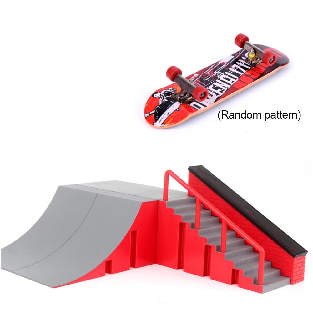 Kit de Skate Park avec 2CPS doigt Skateboard jouet Mini touche Rails ensemble pour enfants adultes décompression jouets directe: D