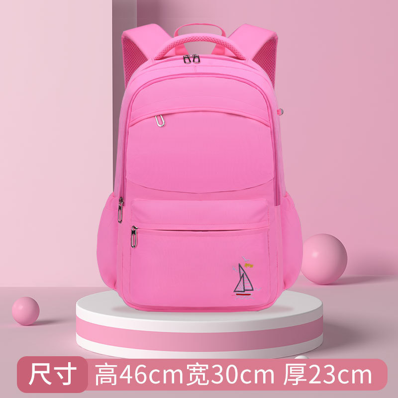 Oyixinger 2022 Student Rugzak Unisex Nylon Licht Schooltas Kinderen Grote Capaciteit Satchel Jongens Meisjes Bookbags: Light Purple