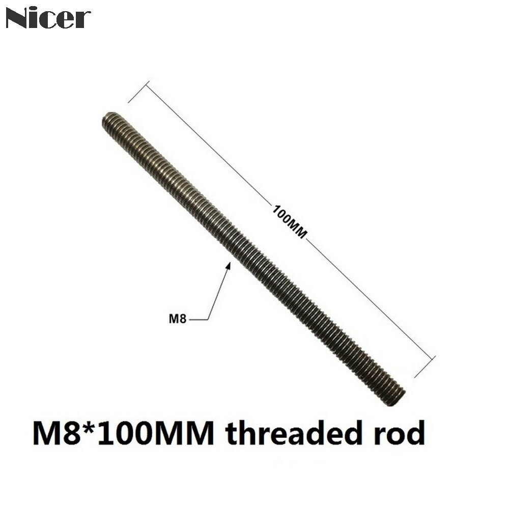 Écrou coulissant t-track M6/M8 en alliage d'aluminium, écrou à fente en T pour gabarits de Type 30/45, fixation par vis, outils pour le travail du bois: 2pcs M8 threaded rod