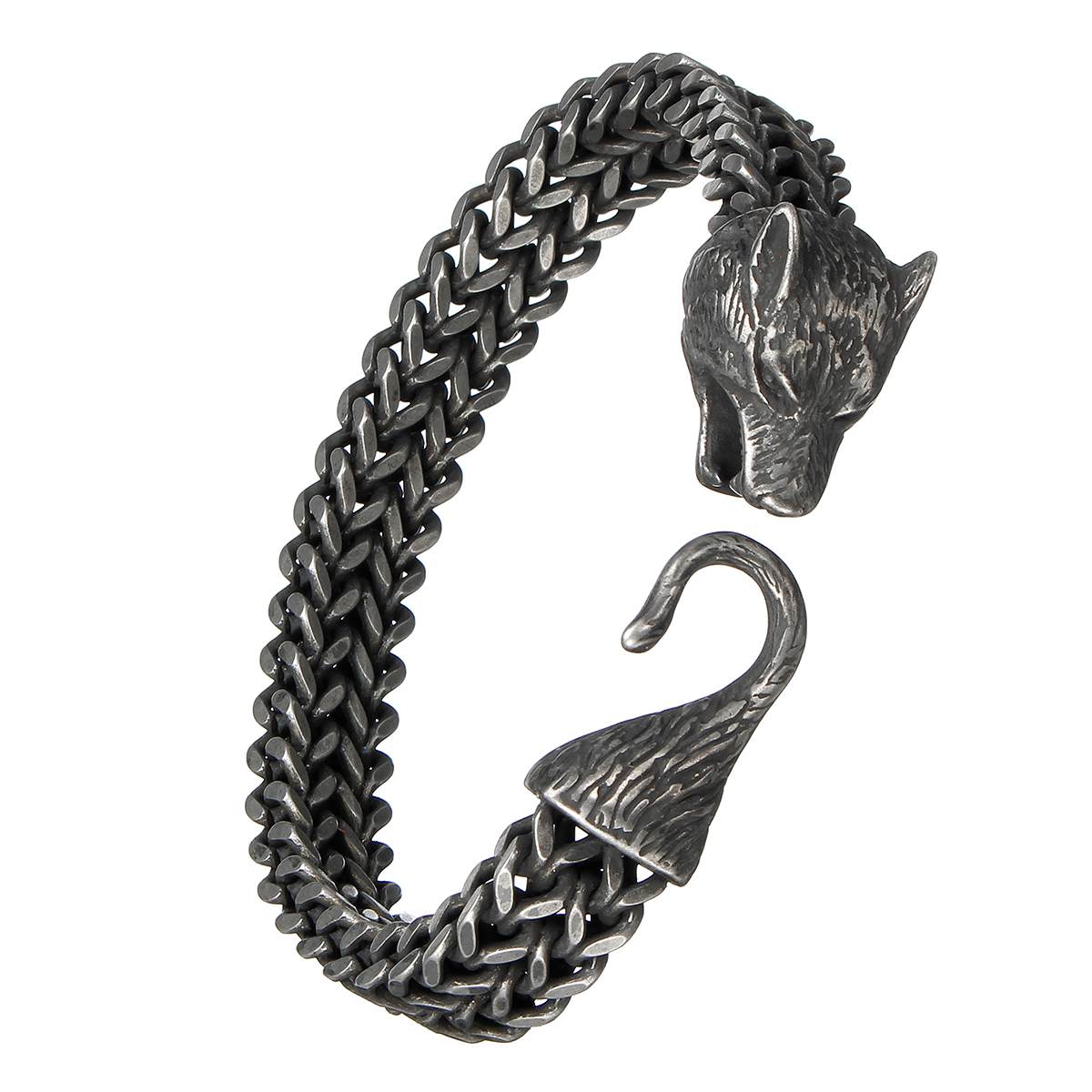Uomini Norse Vichinghi in Acciaio Inox Lupo di Collegamento catena Del Braccialetto Amuleto Regalo Dei Monili di Modo