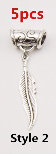 5Pcs/Pack metal Silver different charms hair braid dread dreadlock beads rings tube approx 6mm hole hair accessories: 5pcs Style 2