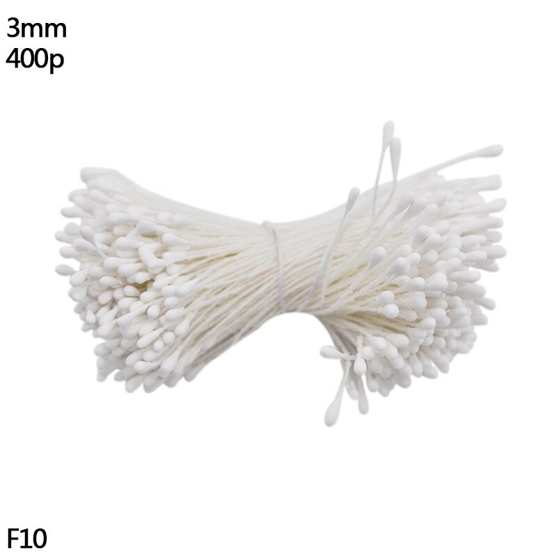 Artificial Flower Mini Stamen White Glass Berries Stamen For Wedding Party Home Decoration DIY Wreath Handmade Craft Accessories: F10