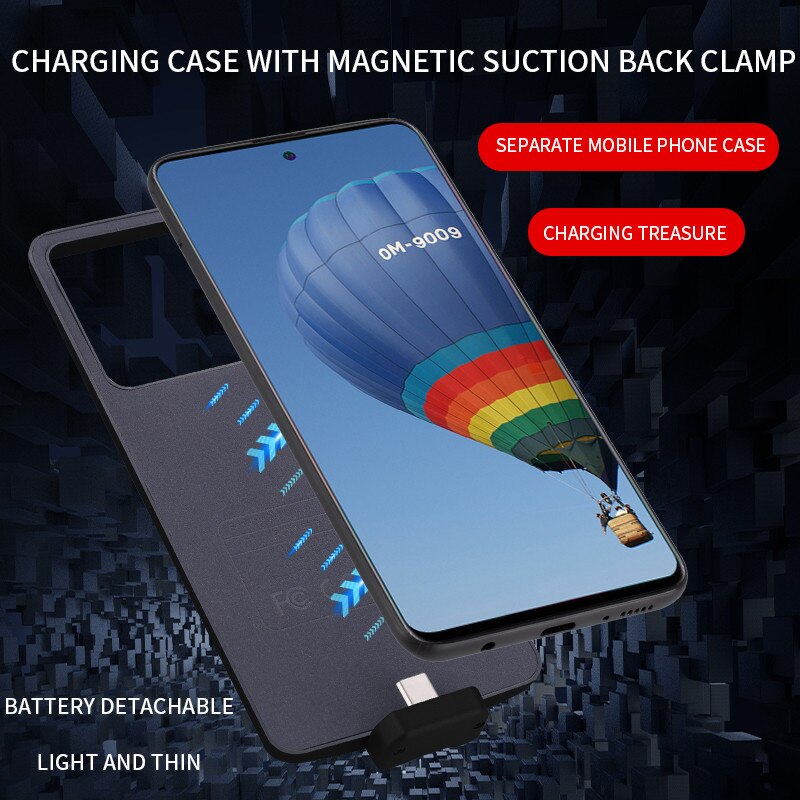 5000Mah Slim Silicone Shockproof Battery Charger Case Voor Samsung Galaxy A51 5G Power Bank Case Terug Clip Batterij cover Capa