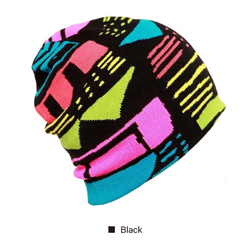 Vinterkeps gorros snowboard vinter skridskohattar flerfärgade varma mössor huvud varmt för män kvinna vår höst hatt skidhatt: Svartrosa