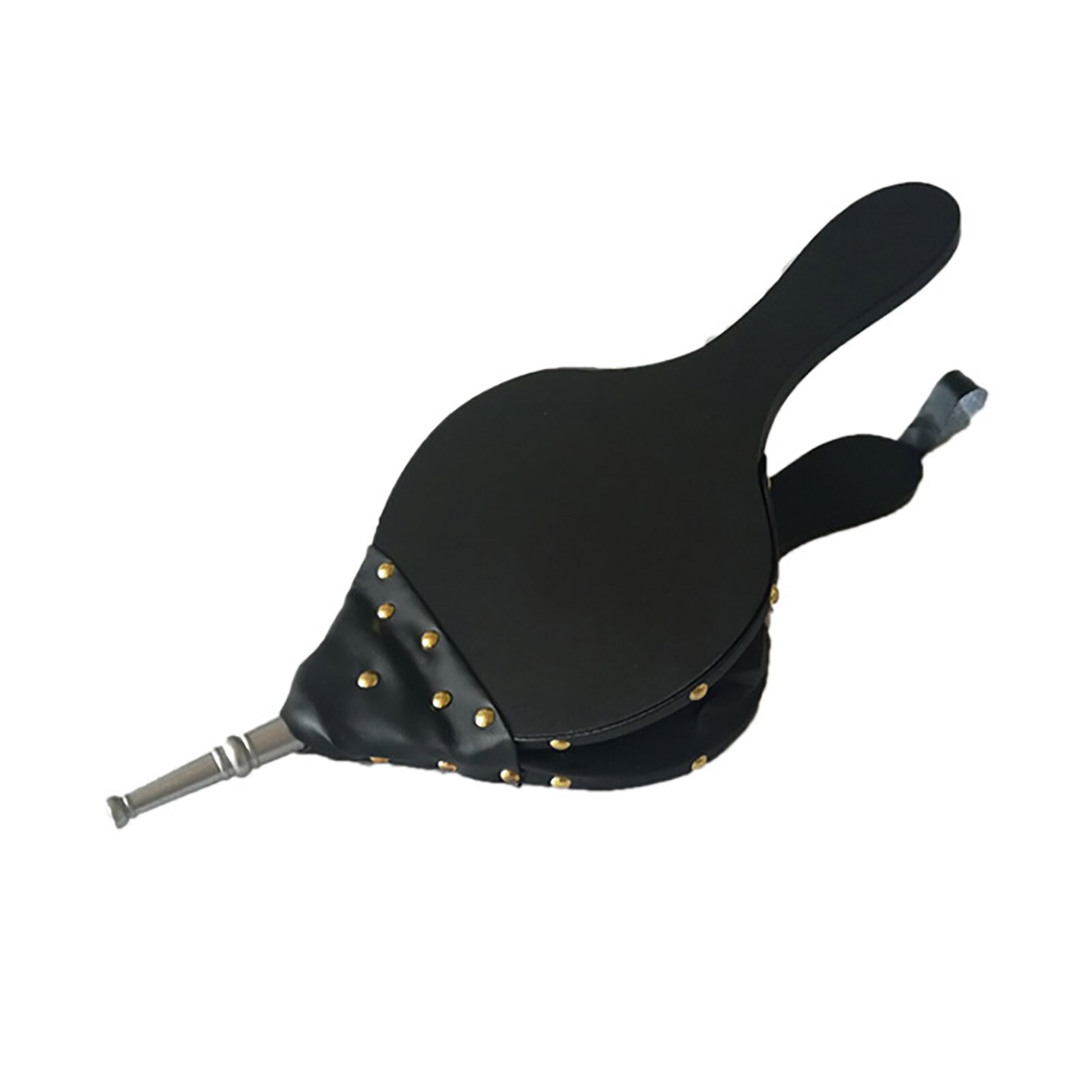 Chimenea de fuelle de madera para barbacoa, soplador de aire para barbacoa, fogatas, herramientas de barbacoa marrones para exteriores, multiherramientas de disparo de burro salvaje: Negro