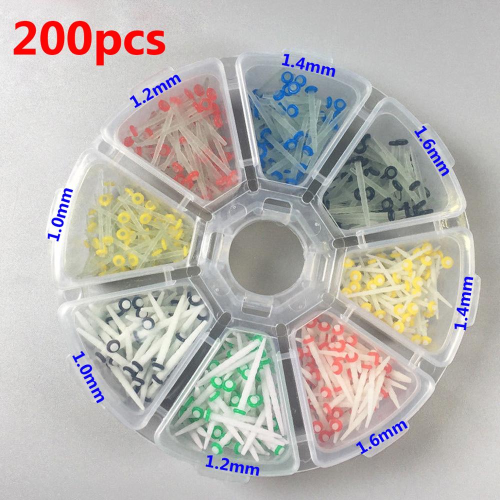 Flat Back Earring Posts 200-Piece Dental Quartz Fiber Post Set - Straight Screw Endodontic Posts For Tooth Restoration Dentaduras Postizas - Foto 2