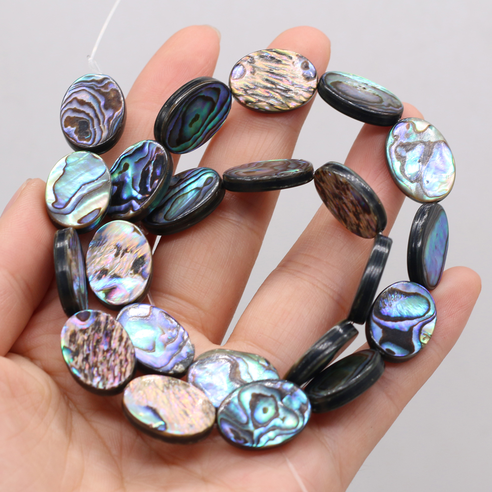 Abalone Schelp Ei Kralen - 8x12mm, 6x8mm, 8x10mm, 10x14mm - DIY Sieraden Maken - Ketting, Armband