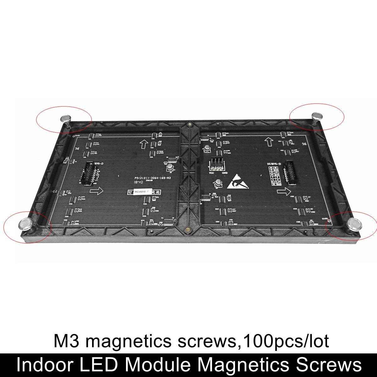 100 Stks/partij M3 M4 Cilinder Magneet Voor Indoor Outdoor Led Display Module Magnetics Schroeven Voor P10 P8 P5 P4 P3 p2.5 Smd Led Module