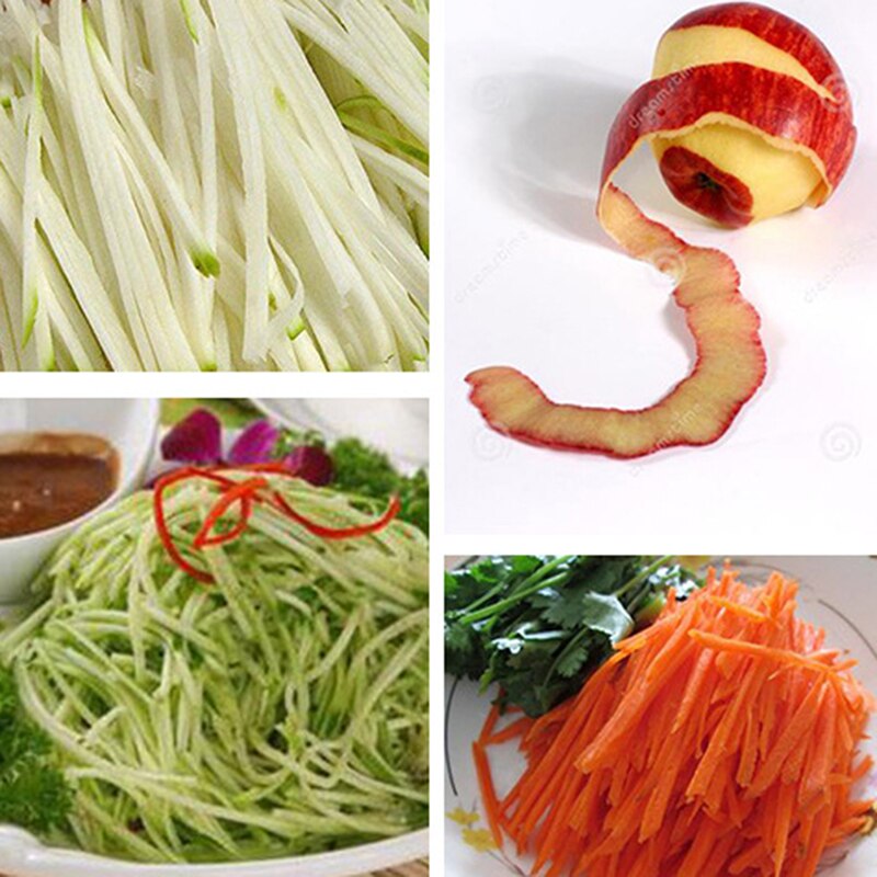 Wonderlife Rvs Dunschiller Groente Komkommer Wortel Fruit Aardappel Dubbele Schaven Rasp Schaven Keuken Koken Tool