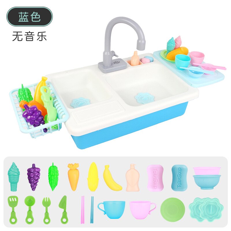 Kids Keuken Speelgoed Analoge Elektrische Vaatwasser Sink Kinderen Simulatie Rol Pretend Spelen Meisjes Speelgoed Mini Keuken Set Speelgoed: 03
