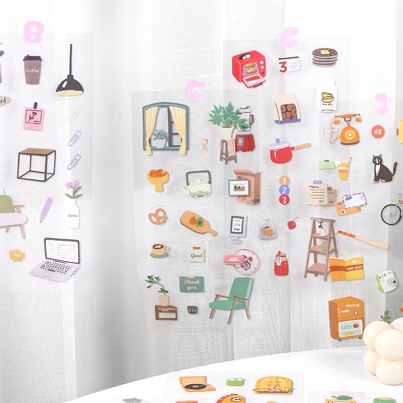 One Person Live Series stickers DIY scrapbooking journal base collage mobile diary happy plan decoration stickers