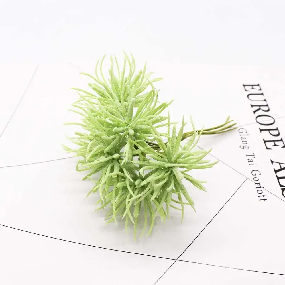 6 stücke/10 stücke Grün Kunststoff kiefer kegel vasen für Heimat Dekor hochzeit dekorative blumen kränze weihnachten Handwerk künstliche pflanzen