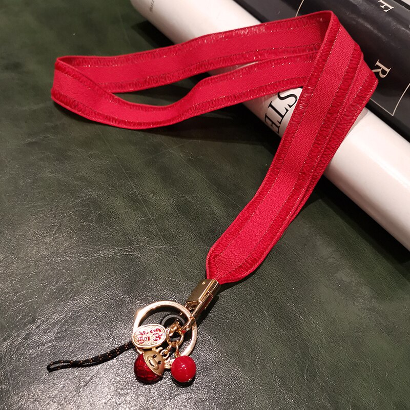 Traditionele Chinese Rode Telefoon Lanyard Riem Voor Iphone Huawei Redmi Samsung Xiaomi Geluk Mobiele Telefoon Id-kaart Lange Touw String: 05
