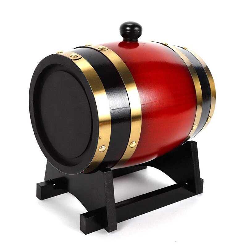 GOALONE 1,5/3L barril de madera Vintage equipo de elaboración de cerveza de roble Mini Keg Home, grifo para barril de cerveza, dispensador Para Ron Pot Whisky vino