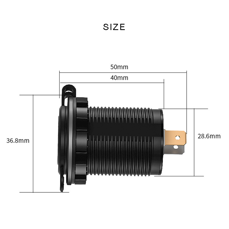12V Dual Usb Lader Stopcontact Power Auto-oplader Sigarettenaansteker Voor Motorfiets Auto Usb Mobiele Telefoon Oplader