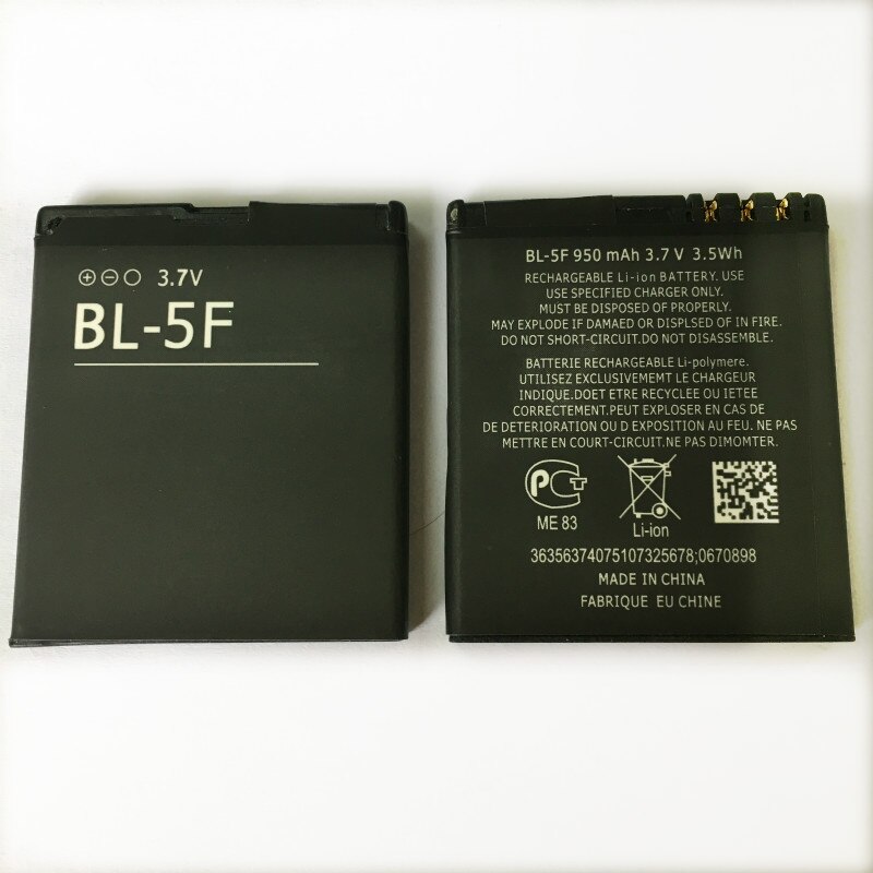 Baterii BL-4C BL-5C BL-4B BL-5B BL-4CT BL-5CT BL-4D BP-4L BL-5K BL-5F BL-4U BL-5BT BP-5M BP-6M BL-4S BL-4J BL-5J baterii: niebieski-5F