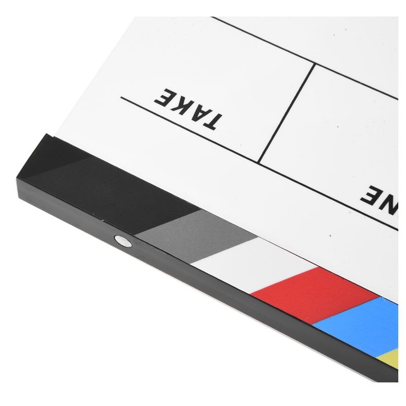 Colorful Clapperboard Clapper Board Acrylic Dry Erase Director TV Movie Film Action Slate Clap Handmade Cut Prop