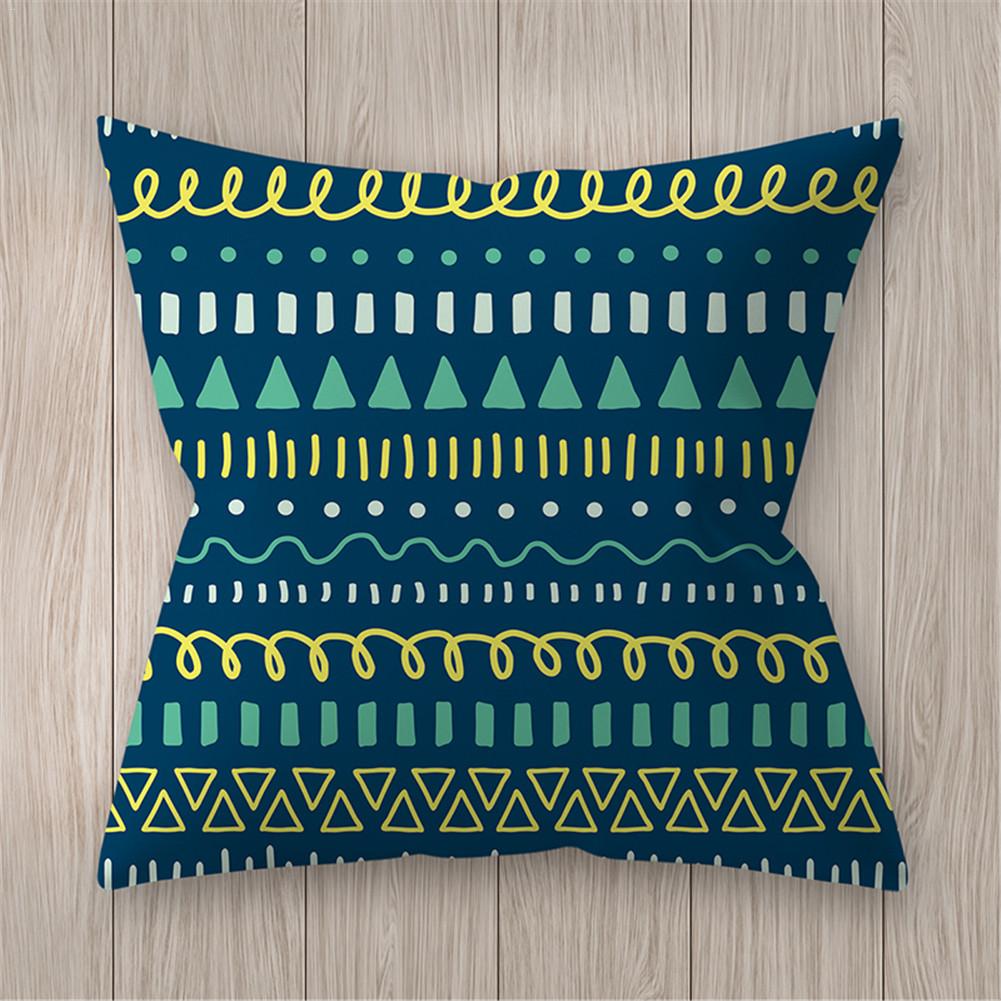 Geometrische Kussensloop 45X45 Teal Blue Kussenhoezen Decoratieve Sierkussen Covers Kussenslopen Voor Sofa Couch Woonkamer # Bw: L