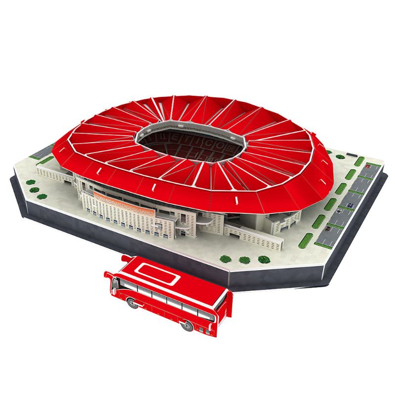 DIY 3D Puzzle Jigsaw World Football Stadion Fußball Spielplatz Montiert Gebäude