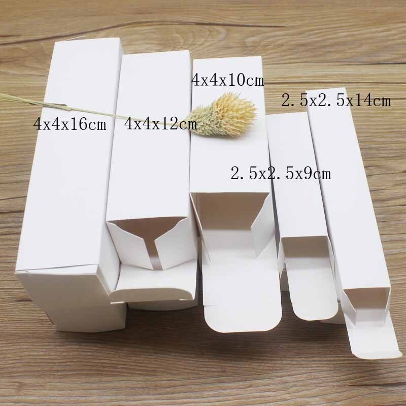 10pcs Multi size Rectangular 4*4*12 16 10cm Packaging Box Packaging Folding Boxes For Essential Candle Oil Bottle Package