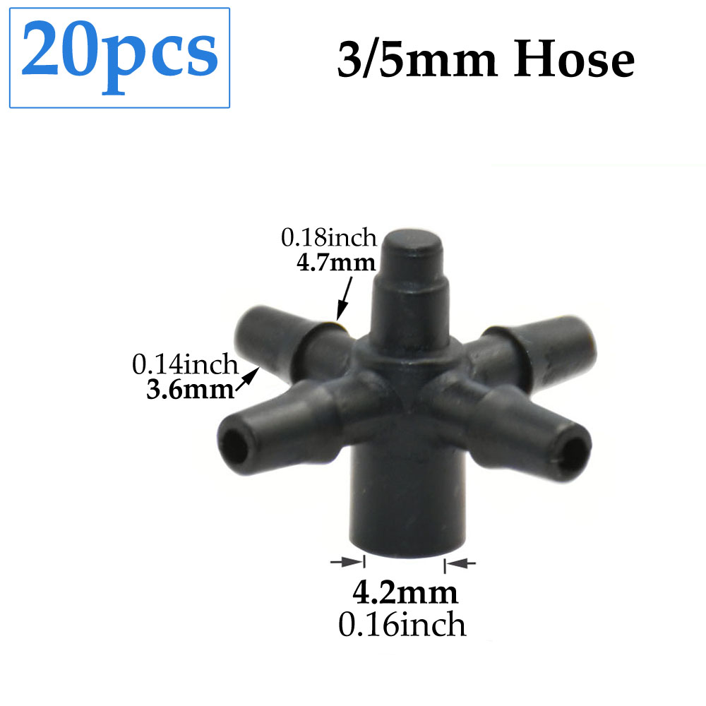 2L 4L 8L Irrigation Drippers Fitting 2/4-way Arrow Dropper Connector Cross Water Splitter Emitter Micro Drip Irrigation System: Burgundy