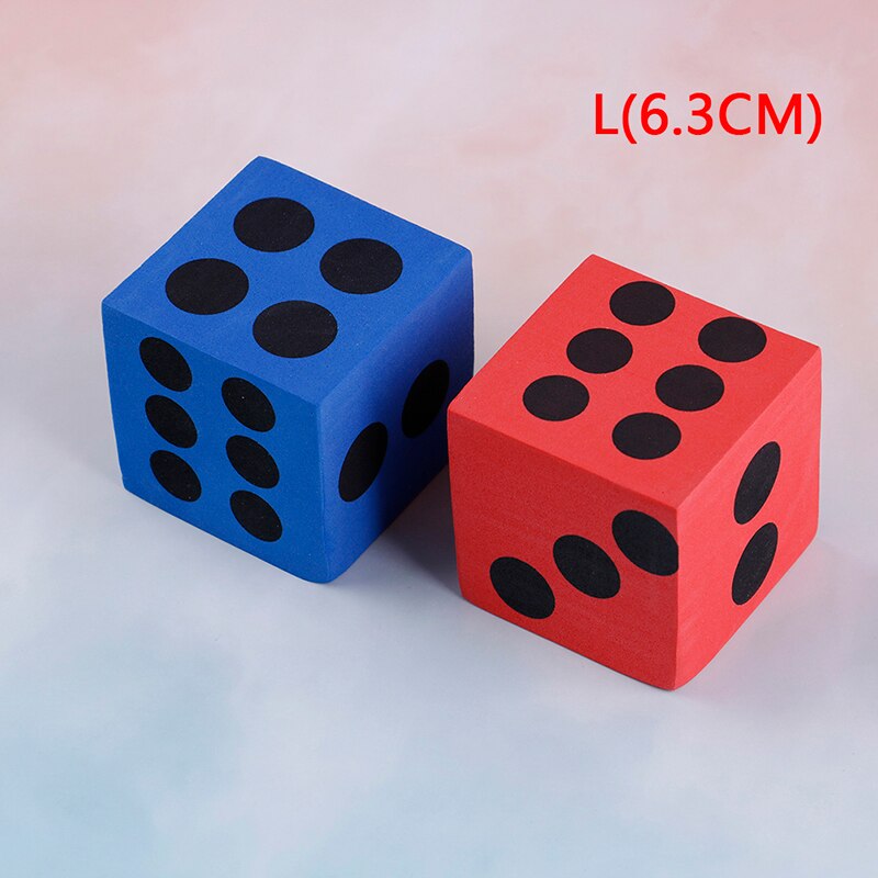 1Pc 6 Zijdig Sterven Draagbare Tafel Games Dobbelstenen Schuim Dot Dobbelstenen Beste Willekeurige Kleur Acryl Ronde Hoek Dobbelstenen