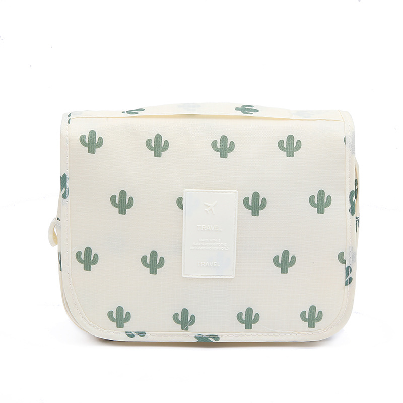 organ paragraph Make up bag Hanging Cosmetic Bags Waterproof Large Travel Beauty Cosmetic Bag Personal Hygiene: Cactus