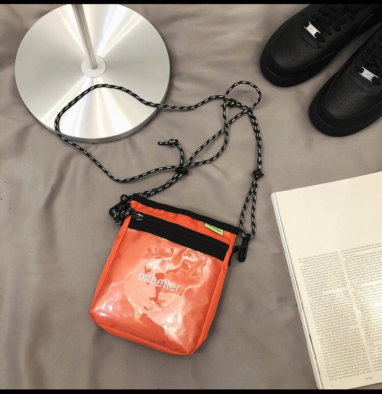 Originele Kleine Tas Crossbody Tas Mobiele Telefoon Tas Toevallige Functionele Wind Crossbody Tas Hip Hop Schouder tas: Oranje