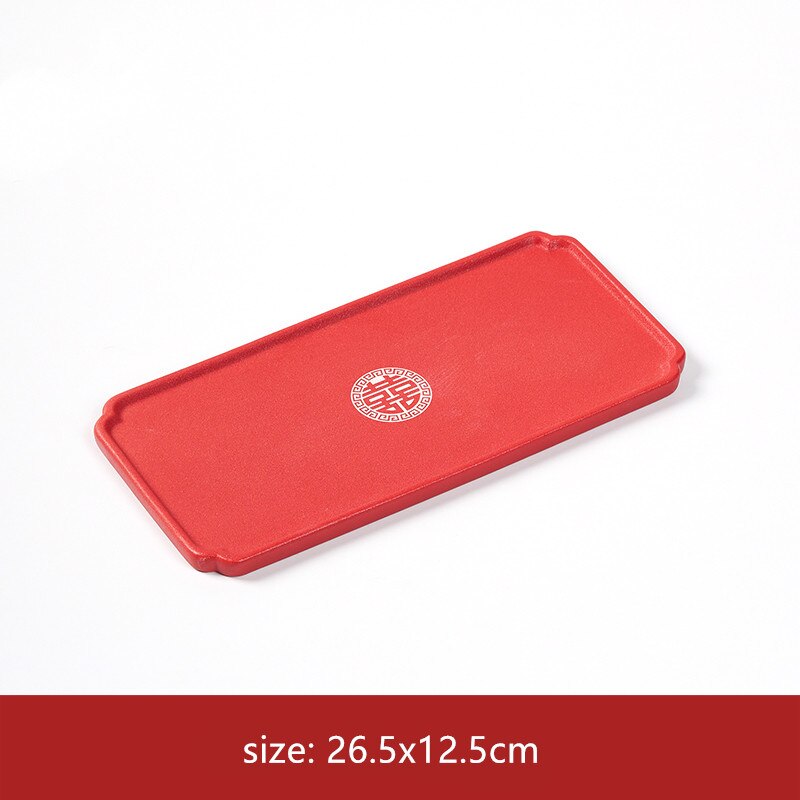 Chinese Ceramic Round Tea Tray Living Room Tea Table Accessories Household Tea Board Chahai Tradition Tea Set Supplies: A