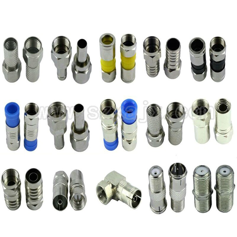 Jx stik 10 stk f han stik til  rg6 75-5 koaksial kompression fitting kompression koaks o-ring stik