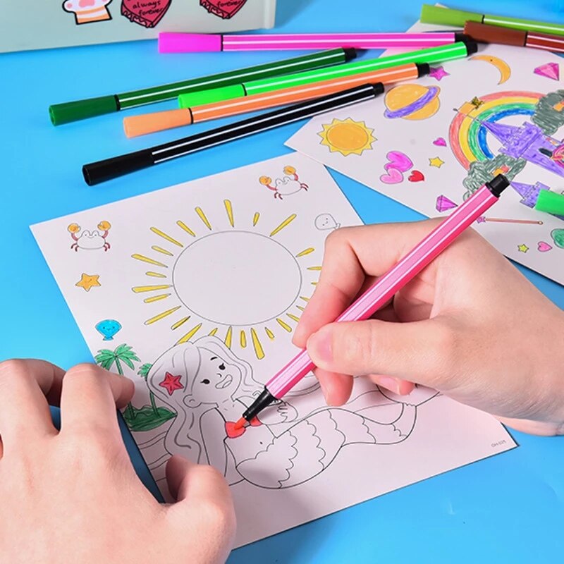 9 Stks/set Magic Rainbow Scratch Artcards Kinderen Schilderen Card Kit Cartoon Dinosaurus Eenhoorn Tekening Kids Diy Educatief Speelgoed