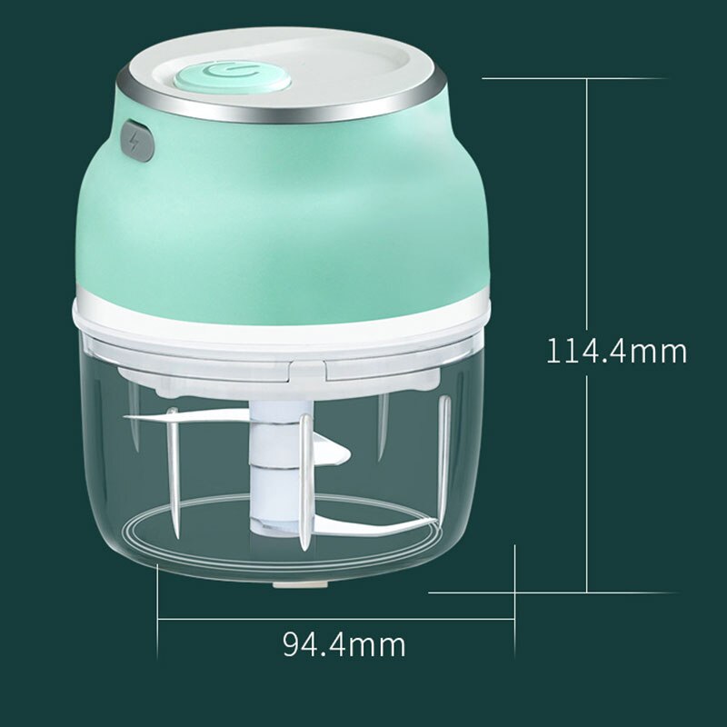Electric Mini Garlic Chopper Vegetable Food Mincer USB Rechargeable for Home THIN889