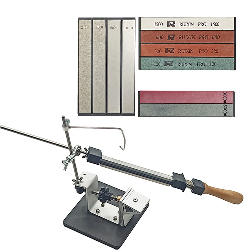 Festen Winkel Spitzer Professionelle Schärfen Stein Küche Schärfen System Winkel Honen Diamant Schleifer 120-10000 # Schleifstein: 4yuan 4jin 2bao