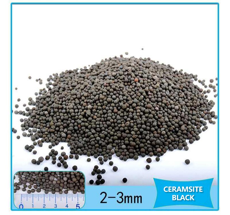 Small Decorative Ornamental River Pebbles Rocks for Fresh Water Fish Animal Plant Aquariums, Landscaping, Home Garden Decor etc: Ceramsite Black