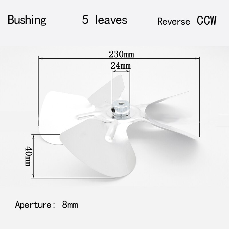 140 mm 150 mm 170 mm 200 mm 230 mm 250mm aluminiumslegering motor blæserblade blæser skovlblade til ovn pillefyr blæser: N