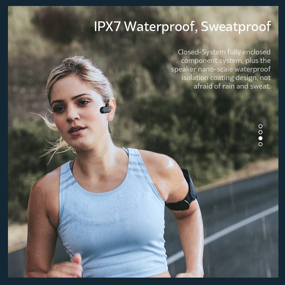 Dacom Airwings MP3 reproductor de música Bluetooth 5,0 Auriculares deportivos inalámbricos resistentes al agua auriculares de 8GB de memoria para correr gimnasio