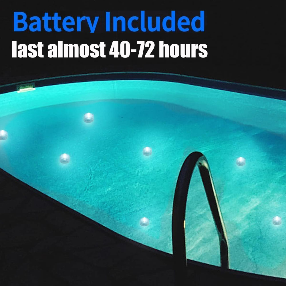 Waterproof Submersible LED Light Tea Lights Pond Underwater Small LED Lights for Wedding Home Vase Festival Party Decoration