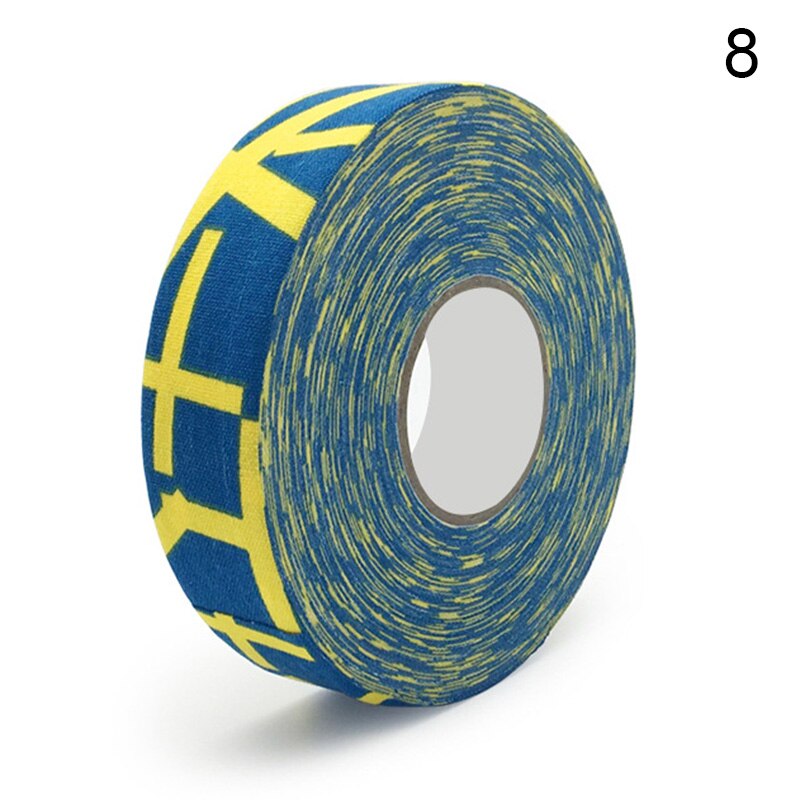 2.5mm x 25m nastri colorati antiscivolo per bastoncini da Hockey il panno multiuso in cotone di sicurezza sportiva migliora il nastro da Golf per badminton sul campo di ghiaccio: N