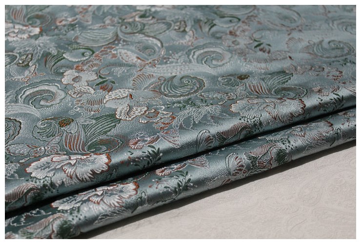 75x100cm tela de brocado Jacquard metálico de estilo japonés importada, tela teñida de hilo de Jacquard 3D para tapicería de vestido de abrigo